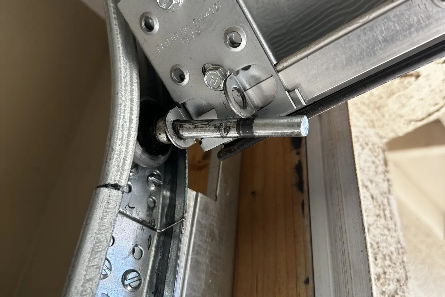 Garage door roller, hinge and track hardware