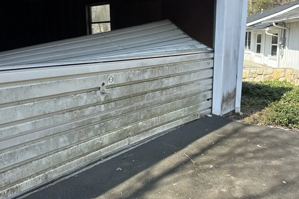 Professional off-track garage door repair work